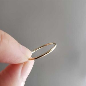 Pierścienie zespołowe 14 -karne Złote Pierścień Knuckle Boho złota biżuteria Anillos Mujer Minimalistyczny układ w stosie dla kobiet minimalistyczny pierścień