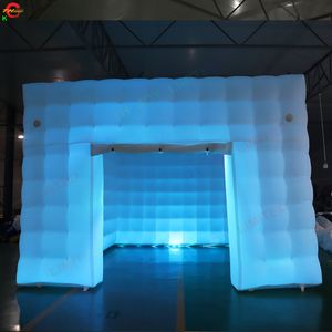 Free delivery outdoor activities 6x4m inflatable disco tent night club tent for party Event Cube Tents Inflatable Nightclub Disco Tent with Light N Fog Machine