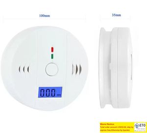 Analizzatori di carbonio CO Tester per monossido di carbonio Rilevatore di sensori di allarme Rilevatori di avvelenamento da fuoco a gas Display LCD Sorveglianza di sicurezza