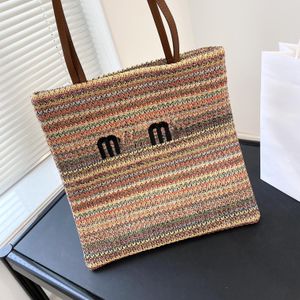 luxury designer bag straw beach bag embroidery leisure tote Indoor cubicle leather flower fashion