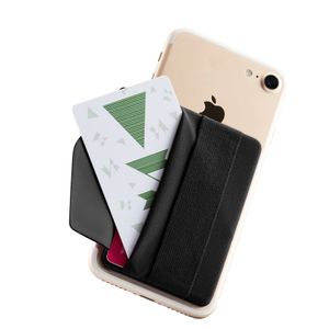 Titular do cartão de crédito telefônico com flap secure stick-on stick wallet adesive cartão de identificação capa para iPhone bolsa b-flap