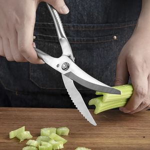 1pc Kitchen Scissors, Heavy Duty Kitchen Scissor, Multifunctional Stainless Steel Poultry Shears