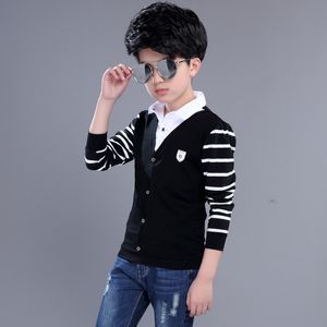 T-Shirts Pamuk Erkek Tişörtlü Toddler Bebek Çocuk Bebek Erkekler Çizgili Uzun Kollu Üstler T-Shirt Kids Roupa Menino Okula Geri Kıyafetler 12 230419