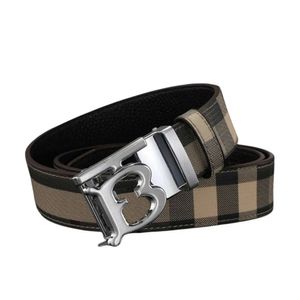 Burrberry Belts Top Quality Luxury Designer Belt Mens Belt Automatic Buckle Designer Gold And Silver Black Buckle Casual Width Size 100-125cm Fashion Gift