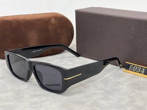 Projektanci okulary przeciwsłoneczne James Bond Tom Sunglass Men Men Brand Sun Słońce Super Star Celebrity Drivys For Ladies Fashion Okulary z pudełkiem TF6034