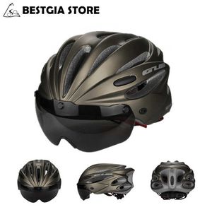 Cycling Helmets GUB High Density EPS Cycling Helmet With Goggle MTB Mountain Bicycle Sports Helmets Bike Brim Casco Cascos Ciclismo P230419