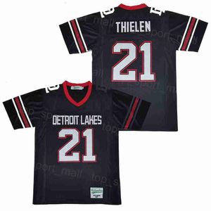 Futebol do ensino médio 21 Adam Thielen Jersey Detroit Lakes Men Breathable College All Stitched Retro Team Black Moive Pure Cotton Pullover University Hiphop Sale