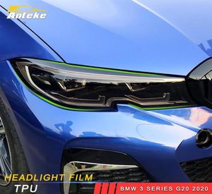 För BMW 3 -serie G20 2020 Bilstyling strålkastare Film Front Light Lamp Black Foil Protector Cover Trim Sticker Exterior Accessory308687130