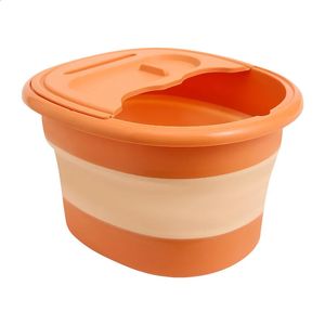 Foot Care Wash Basin Foldable Bath Bucket Massage Home Laundry Tub Children's Portable Soak Lid 231118