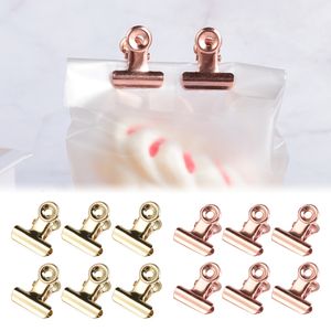 Bag Clips 6PCS set Kitchen Food Sealing Stainless Steel Letter Paper P o File Clamps School Office Calendar Binder Clip 230418