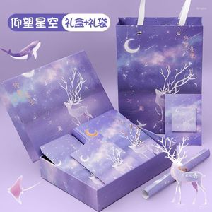 Kawaii Notebook Box Set Notepads Stationery Söta lila Pink Diary Budget Book Journal Agenda Planner Present School Supplies