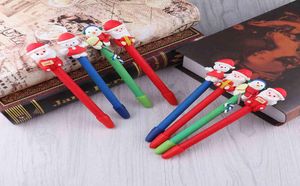 Party Supplies Office Stationery Creative Soft Pottery Ball Point Pennor Julklappar Santa Claus Pen Writing Gift Xmas Decoration3145107