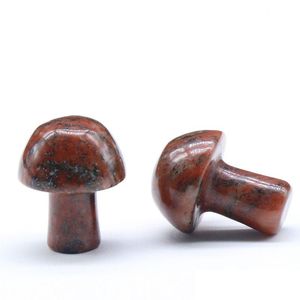 Lösa ädelstenar 20mm Seasame Mushroom Scpture Mini Mushrooms Gemstone Decoration Colorf Stone Decor Crafts For Garden Yard Drop Deli Dhnjk