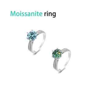 Bröllopsringar S925 Silver Classic Colorful Ring Item Women's Blue Green Party 231118