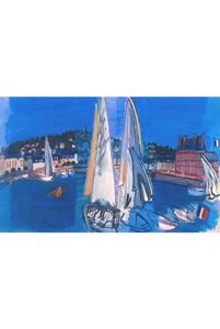 Deauville Torkning av seglen av Raoul Dufy Oil Målning Moderna landskap Art Högkvalitativ handmålad8071663