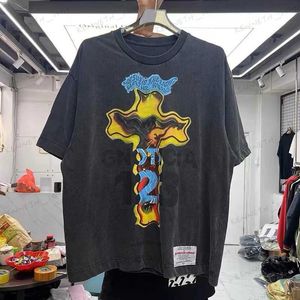 Men's T-Shirts Boa constrictor cross print shirt T230419