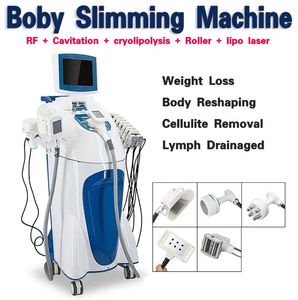 5 em 1 Máquina de contorno corporal Máquina de drenagem linfática Terapia Dispositivo de massagem Cryolipólise Crioterapia Cavitação de gordura de gordura Perda de peso Aperto de pele