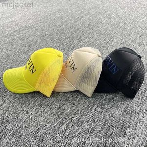 Дизайнерская шляпа Lanvins Ball Capslan Trucker Hat Американская кепка-грузовик Кепка с надписью и принтом экрана Дышащая бейсбольная кепка с изогнутыми полями унисекс белая