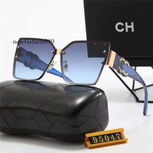 mit Box Mode für Designer und Männer Cat Eye Modell Spezielle UV 400-Schutzbuchstaben Bein Großer Rahmen Outdoor Damen Sonnenbrille Herren