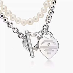 Collana tiffanyany t collana collana di perle o fibbia a doppio strato collana collana collana generazione