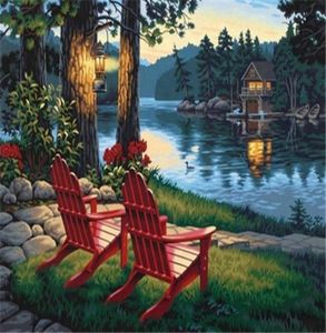 5D diy diamond painting cross stitch kit rhinestone full roundsquare diamond embroidery scenery lake house home mosaic decor gift93303362