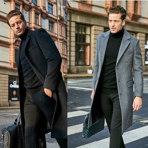 Abiti da uomo Giacca lunga spessa moda coreana da uomo Cappotto invernale casual per uomo Giacca a vento da lavoro autunnale