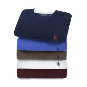 Modemän designer Polo tröja ull mörkblå bokstav broderi bekväm varm pullover casual stickad topp