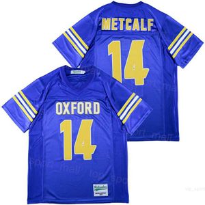 Футбол средней школы Оксфорд 14 DK Metcalf Jerseys Mens Purple Team Cort