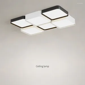 Lampadari LED Dimmerabile Soggiorno Lampada da soffitto Quadrato Rettangolare Circolare Combinazione Arte Interni Camera da letto Cucina Ufficio Illuminazione