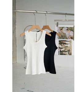 designer vest Women Tanks Camis Anagram-embroidered cotton-blend tank tops Shorts Designer Skirts Yoga Suit bra Vest Ladies solid Vintage T Shirt Femme