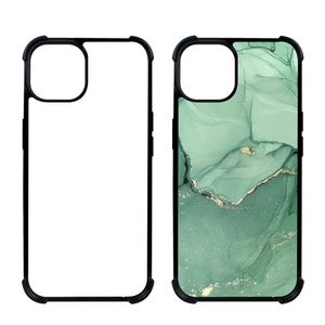 Custodia per telefono sublimatica 2 in 1 Cover stampabile in gomma morbida 2D con inserto in alluminio per iPhone 14 Pro max 12 13 X Xr 8 7 6S Plus