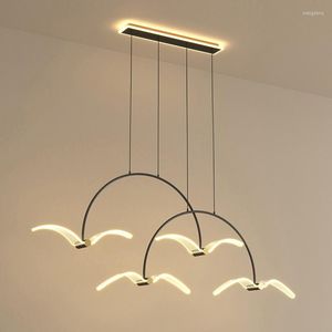 Kolye lambaları Modern Led Avize Lambası Yemek Odası Yaşam Ofis Minimalist Tasarımcı Sarkık Hafif Ev Dekoru Yaratıcı Luminaire