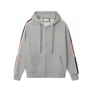 Erkekler artı beden hoodies sweatshirtssuit kapüşonlu gündelik moda renk şeritli asya boyutu yüksek kaliteli vahşi nefes alabilen uzun kollu 365y