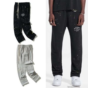 Designers casual pant streetwear jogger byxor svettbyxor 22SS Power med representerar ative high street färgglada fläckiga löst raka ben sportvakter byxor byxor