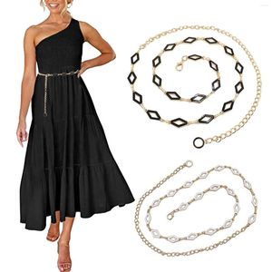 Belts Big And Tall Women Hook Adjustment Waist Metal String Decorative Dress Small Fragrance Leaves Thin Belt