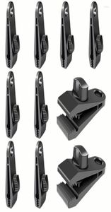 Clothing Storage 10 Pcs Heavy Duty Tarp Clips Awning Clamps Lock Grip Set Tent Fixed Windproof Clip Plastic For Outdoors Camping C4025272