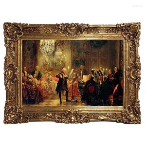 Frames European Retro Oil Painting Frame Po Studio Wedding Welcome Decoration Rectangular Wall Hanging Large Picture