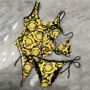 Mode Bikini Designer Bodys Bademode für Frauen Badeanzüge Bikinis Set Vintage Muster Strand Badeanzüge