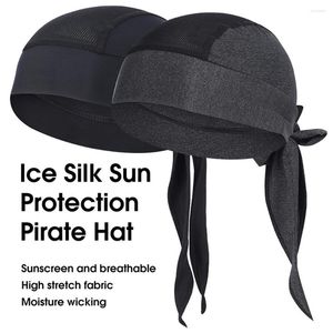 Cycling Caps Summer Ice Silk Pirate Hat Riding Cap Men And Women Windproof Outdoor Sunscreen Sweat Hood Sports Supplies