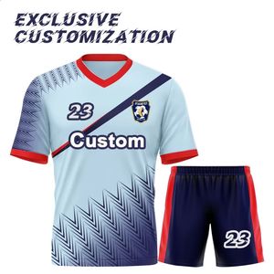 Outros artigos esportivos Atacado Customtion 100 Poliéster Football Jersey Soccer Set Mens Uniform Shirt Youth Kit WO X1016 231118