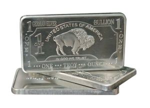 1 OZ One Troy Ounce USA American Buffalo .999 Fine German Silver Bullion Bar