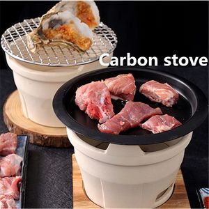 BBQ Tools Accessories Carbon mud soil stove charcoal old fashion clay oven barbecue BBQ grills chafing dish small commercial carbon furnace household 230419