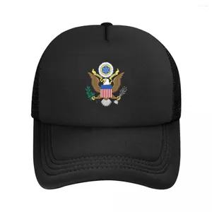 Ballkappen, klassisches großes Siegel der Vereinigten Staaten, Trucker-Mütze, für Damen und Herren, individuell verstellbar, Unisex, Baseballkappe, Hip Hop