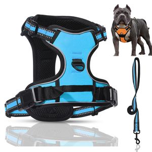 Dog Collars Leashes Big Dog Harness Vest Reflective Pet Harness for Small Medium Large Dogs Adjustable Walking Leash Pet Chest Strap Dog Accessories 230419