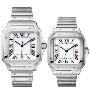 Watches Cartis Men's/Women's Size Par 39mm 35mm Square 904L rostfritt stål Watch Band Automatisk mekanisk rörelse