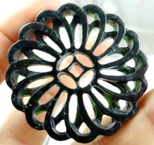 Pendant Necklaces Natural China Black Green Jades Stone Lian Tian Hand-carved Statue Shilaiyuenzhuan Amulet Necklace Jewelry Making