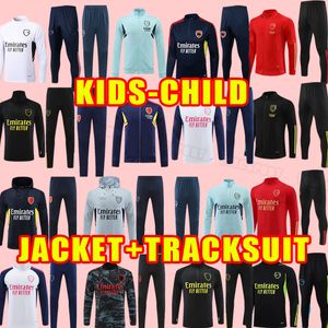 Full Set Soccer Tracksuits Long Sleeve 23 24 Smith Rowe Pepe Saka Odegaard Thomas Martinelli Tierney 2023 2024 Football Shirt Men Training jacka barn barn hoodie