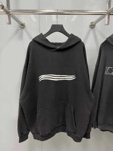 Bluzy męskie 2023 LOXURY WAVE LOGO DRUKOWANE KOBIETY MĘŻCZYZNA Z HAPHOP HIPHOP ZAWIERNICY Casual Hoodie Pullover