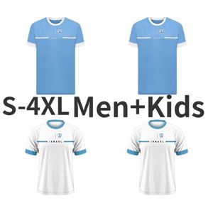 23 24 Israel Fußballtrikots Camisetas de Futbol Heim Auswärts Dritter Erwachsener Blau und Weiß Fußballtrikots Maillots de Foot Kurzarm Männer Kinder Uniformen benutzerdefinierte S-XXXXL Tops