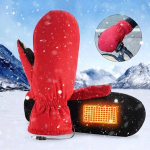 Skihandschuhe Winter Beheizte Handschuhe Erwachsene Kinder USB Elektrische Aufladung Heizung Elektrische Arbeit Warm Halten Winddicht Reiten Ski Radfahren Handschuhe 231120